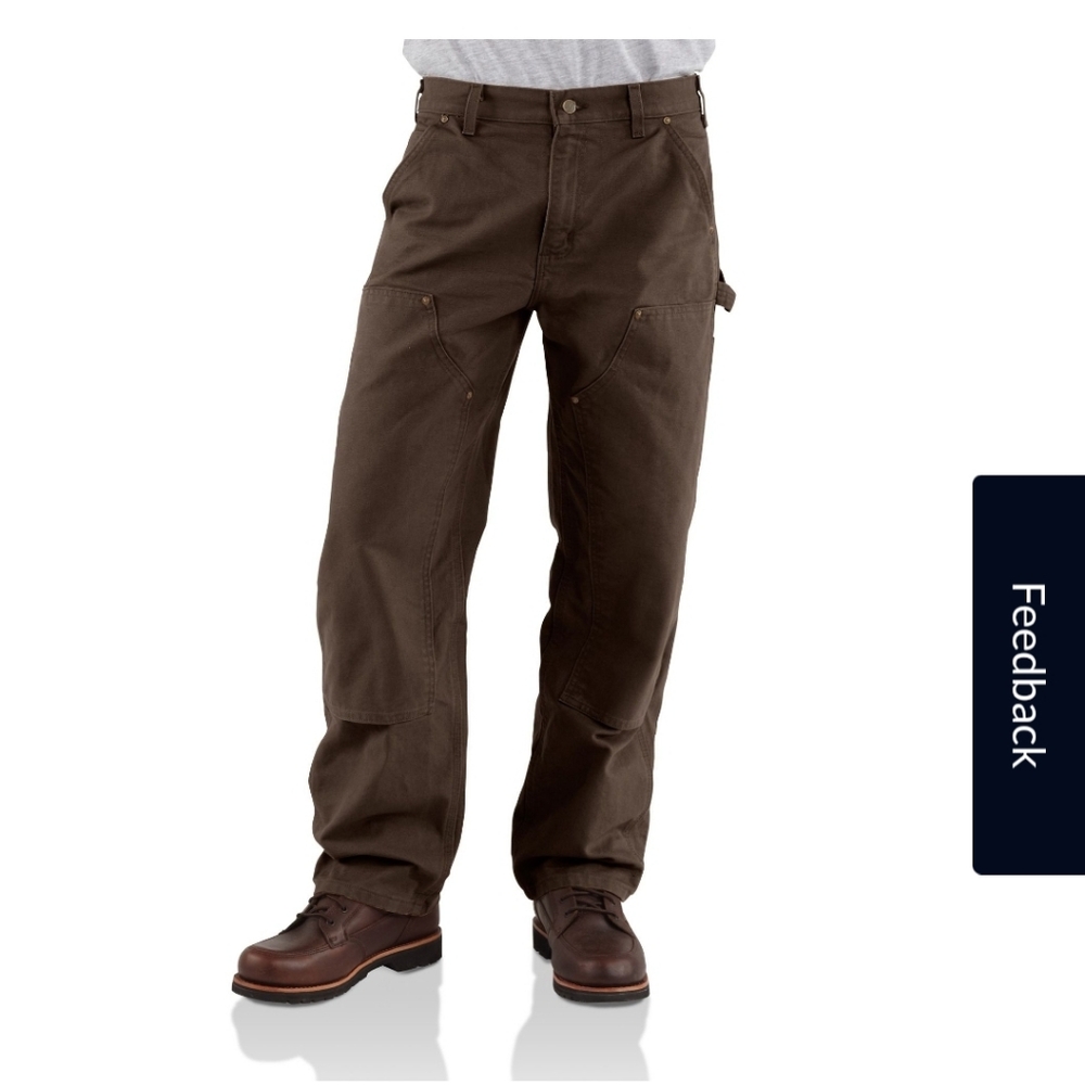 New Carhartt Men's Loose Straight Fit Washed Duck Dungaree 42x30